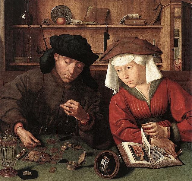 The Moneylender And His Wife by Quentin Metsys